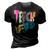 Teacher Colorful Distressed Leopard Lightning Bolt Trendy  3D Print Casual Tshirt Vintage Black