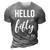 Hello 50 Fifty Est 1972 50Th Birthday 50 Years Old 3D Print Casual Tshirt Grey