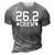 Womens 262 Running Design Marathon Crew Gift 3D Print Casual Tshirt Grey