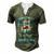 Always In My Heart Never Forgetten Rest In Peace My Brother  Men's Henley Button-Down 3D Print T-shirt Green