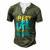 Mens Best Dad In The World For A Dad   Men's Henley Button-Down 3D Print T-shirt Green