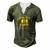 Orange Beach Al Alabama Gym Style Distressed Amber Print Men's Henley T-Shirt Green