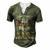 Title Navy Veteran Men's Henley Button-Down 3D Print T-shirt Green