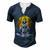 Halloween Skeleton Gamer Video Gaming Boys Men Kids Ns  Men's Henley Button-Down 3D Print T-shirt Navy Blue