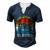 Leveling Up To Big Brother 2022 Funny Gamer Boys Kids Men  Men's Henley Button-Down 3D Print T-shirt Navy Blue