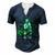 Love Gnomes Irish Shamrock St Patricks Day Four Leaf Clover  Men's Henley Button-Down 3D Print T-shirt Navy Blue