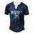 Rome Italy Roma Italia Vintage Italian Flag  Men's Henley Button-Down 3D Print T-shirt Navy Blue