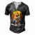 Halloween Skeleton Gamer Video Gaming Boys Men Kids Ns  Men's Henley Button-Down 3D Print T-shirt Dark Grey