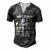 Navy Veteran - 100 Organic Men's Henley Button-Down 3D Print T-shirt Dark Grey