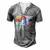 4Th Of July Im Just Here To Bang Us American Flag Patriotic Men's Henley T-Shirt Grey