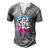 Burnouts Or Bows Gender Reveal Baby Party Announce Uncle Men's Henley T-Shirt Grey