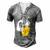 Chinese Woman &8211 Tiger Tattoo Chinese Culture Men's Henley T-Shirt Grey