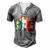 Hispanic Heritage Month  Mexico Pride Mexican Flag Kids  Men's Henley Button-Down 3D Print T-shirt Grey