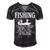 Art Of Fishing Men's Short Sleeve V-neck 3D Print Retro Tshirt Black
