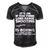 Smart Persons Sport Men's Short Sleeve V-neck 3D Print Retro Tshirt Black