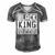 Black King The Most Important Piece In The Game African Men Men's Short Sleeve V-neck 3D Print Retro Tshirt Grey
