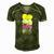 Cottagecore Aesthetic Kawaii Frog Pile Nonbinary Pride Flag Men's Short Sleeve V-neck 3D Print Retro Tshirt Green