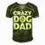 Crazy Dog Dad V2 Men's Short Sleeve V-neck 3D Print Retro Tshirt Green