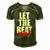 Let The Beat Drop Funny Dj Mixing Men's Short Sleeve V-neck 3D Print Retro Tshirt Green