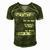 Respect My Right Men's Short Sleeve V-neck 3D Print Retro Tshirt Green