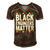 Black Engineers Matter Black Pride Men's Short Sleeve V-neck 3D Print Retro Tshirt Brown