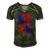 4Th Of July Usa Flag American Patriotic Statue Of Liberty Men's Short Sleeve V-neck 3D Print Retro Tshirt Forest