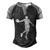 Basketball Player Retro Lines Gift Men's Henley Shirt Raglan Sleeve 3D Print T-shirt Black Grey