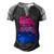 Bisexual Flag Color Frogs Subtle Bi Pride Lgbtq Aesthetic  V2 Men's Henley Shirt Raglan Sleeve 3D Print T-shirt Black Grey