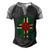 Dominica Flag   Men's Henley Shirt Raglan Sleeve 3D Print T-shirt Black Grey