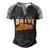 Funny Cool Real Drive Big Rigs For Truck Driver Great Gift Men's Henley Shirt Raglan Sleeve 3D Print T-shirt Black Grey