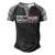 Gunhub Men's Henley Shirt Raglan Sleeve 3D Print T-shirt Black Grey