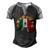 Hispanic Heritage Month  Mexico Pride Mexican Flag Kids  Men's Henley Shirt Raglan Sleeve 3D Print T-shirt Black Grey