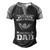 Husband - Love Being A Dad Men's Henley Shirt Raglan Sleeve 3D Print T-shirt Black Grey