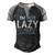 I Just Really Enjoy Doing Nothing V2 Men's Henley Shirt Raglan Sleeve 3D Print T-shirt Black Grey