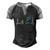 Love Animals Colorful Paw Heartbeat Gift Men's Henley Shirt Raglan Sleeve 3D Print T-shirt Black Grey
