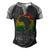 One Month Cant Hold Our History Pan African Black History  Men's Henley Shirt Raglan Sleeve 3D Print T-shirt Black Grey