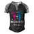 Pink Or Blue Mommy Loves You Gender Reveal Baby Gift Men's Henley Shirt Raglan Sleeve 3D Print T-shirt Black Grey