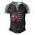 Sunflower Pink Ribbon Breast Caner Men's Henley Shirt Raglan Sleeve 3D Print T-shirt Black Grey