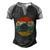 Turntable Beatmaker Edm Techno Dj Disc Retro Vintage Sunset Gift Men's Henley Shirt Raglan Sleeve 3D Print T-shirt Black Grey