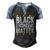 Black Engineers Matter Black Pride Men's Henley Raglan T-Shirt Black Blue