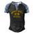 Orange Beach Al Alabama Gym Style Distressed Amber Print Men's Henley Raglan T-Shirt Black Blue
