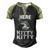 Here Kittty Men's Henley Shirt Raglan Sleeve 3D Print T-shirt Black Forest