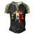 Hispanic Heritage Month  Mexico Pride Mexican Flag Kids  Men's Henley Shirt Raglan Sleeve 3D Print T-shirt Black Forest