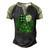 Irish Cute Dog Paw Clovers St Patricks Day Lucky Shamrock  Men's Henley Shirt Raglan Sleeve 3D Print T-shirt Black Forest
