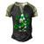 Love Gnomes Irish Shamrock St Patricks Day Four Leaf Clover  Men's Henley Shirt Raglan Sleeve 3D Print T-shirt Black Forest