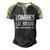 Zombies Eat Brains So Youre Safe Men's Henley Shirt Raglan Sleeve 3D Print T-shirt Black Forest