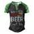 Aint Nothing That A Beer Cant Fix V3 Men's Henley Shirt Raglan Sleeve 3D Print T-shirt Black Green