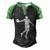 Basketball Player Retro Lines Gift Men's Henley Shirt Raglan Sleeve 3D Print T-shirt Black Green