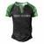 Desantis Escape To Florida Cool Gift Men's Henley Shirt Raglan Sleeve 3D Print T-shirt Black Green