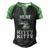 Here Kittty Men's Henley Shirt Raglan Sleeve 3D Print T-shirt Black Green
